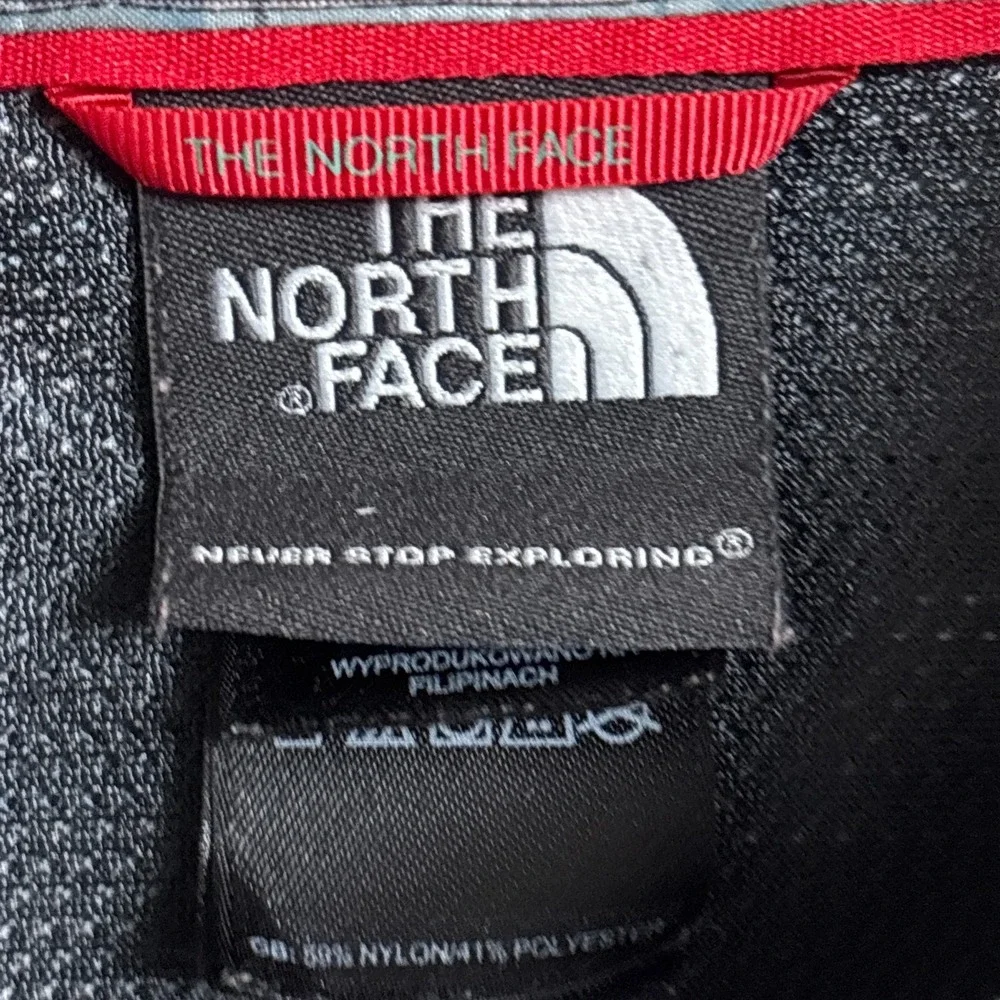 North Face‎ Shirt L Gray Plaid Button Up Short Sleeve Outdoor Hiking Camping